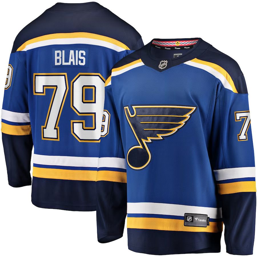 Men St. Louis Blues #79 Sammy Blais Fanatics Branded Blue Home Breakaway NHL Jersey->customized nhl jersey->Custom Jersey